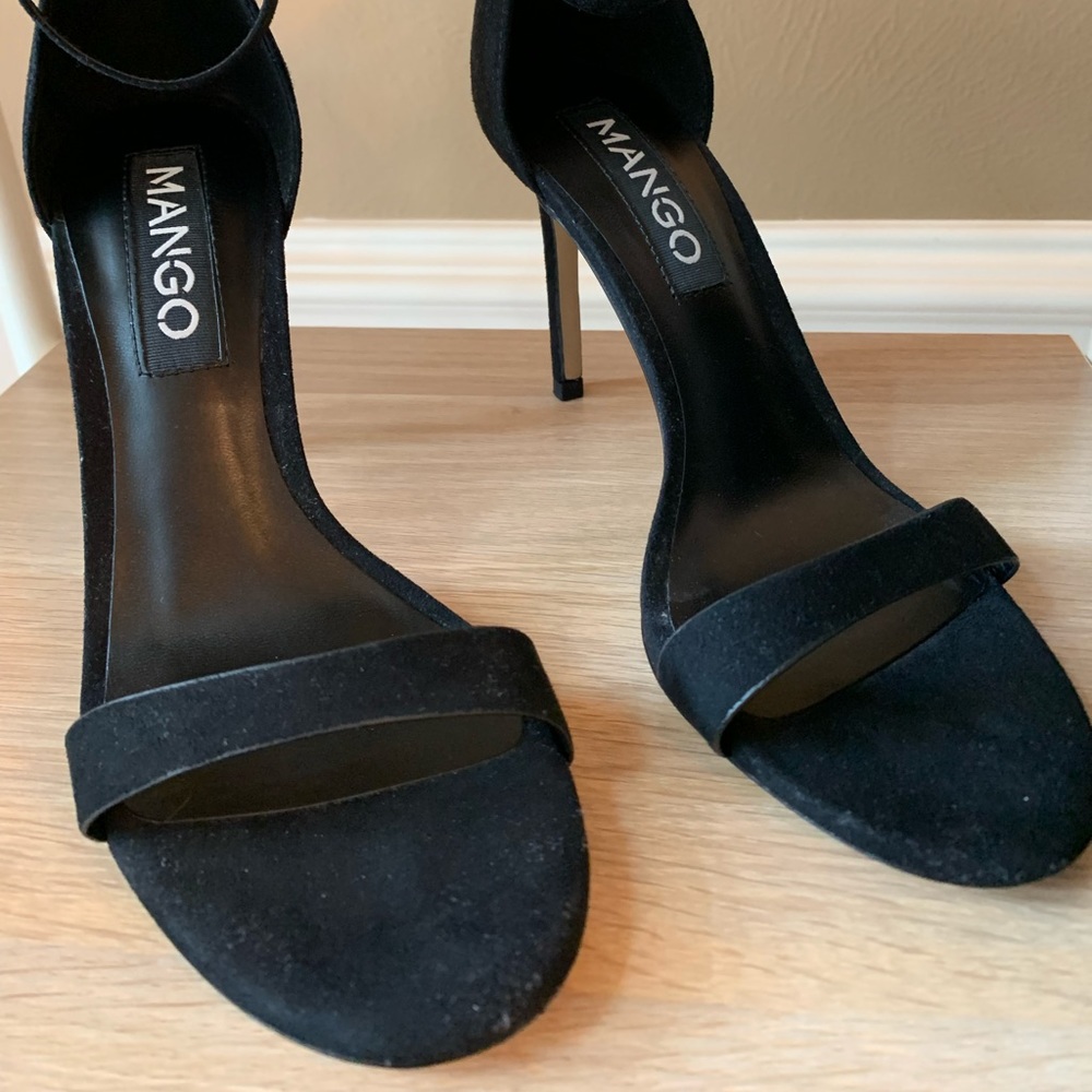 Mango high heel black sandals